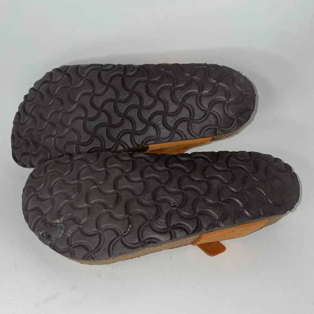 Birkenstock Gizeh Women's Leather Burnt Orange Thong Sandals Size 39 / US 8 - 8 - Picture 8 of 13